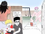 artist:xXnatexsoytanXx baby babyjak black_eyes caca drawing dynamite fence glasses hair iron nate nate_higgers not_OC small_eyes swing tranny tranny_artstyle trans transgender_flag troon variant:bernd variant:chudjak variant:gapejak variant:soytan yellow_hair // 2000x1500 // 1.9MB