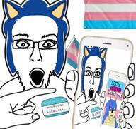 glasses phone sega sonic stubble tranny variant:unknown white_skin // 908x856 // 114.2KB