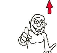 arm arrow ear glasses half_open_mouth meta:low_resolution pointing pointing_up smile soyjak stubble variant:unknown // 255x235 // 5.8KB