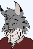 clothes cross echo_vn feline furry happy lynx no_background open_mouth soyjak tj_hess translucent_background variant:chudjak visual_novel // 840x1260 // 66.6KB