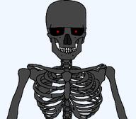 bone glowing_eyes laser_eyes meta:tagme not_a_FUCKING_SOYJAK series:skeletonjaks skeleton subvariant:muscular_chud terminator variant:chudjak // 1059x929 // 67.2KB