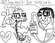 2soyjaks arm glasses hair hand holding_object i_heart milk millions_must_die nazism open_mouth redraw smile smirk smug soy soy_milk speech_bubble stubble swastika text variant:chudjak variant:soyak // 1125x885 // 143.5KB