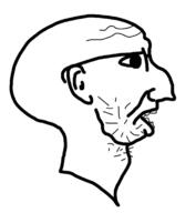 glasses open_mouth russia side_profile soyjak stubble variant:unknown // 706x767 // 73.1KB