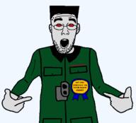 award gray_skin gun hair mutant red_eyes uniform variant:shirtjak wolfenstein // 618x559 // 14.2KB