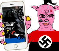 2soyjaks anger_mark angry arm bloodshot_eyes crying ear flag fpe fundamental_paper_education glasses hand hanging holding_object miss_circle mustache nazism open_mouth phone pigger pink_skin purple_hair rope screen soyjak stubble subvariant:chudjak_front suicide swastika tongue tranny ukraine variant:bernd variant:chudjak yellow_teeth // 1000x872 // 186.9KB