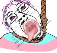 anatomy bloodshot_eyes crying dead flag mustache open_mouth suicide teeth text tongue tranny variant:bernd // 768x719 // 190.5KB