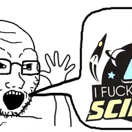 arm glasses hand hands_up i_love open_mouth science soyjak speech_bubble stubble variant:soyak // 799x339 // 207.1KB