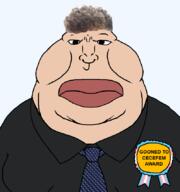 artist:bucephalus_(kiwi_farms) award big_lips black_shirt brown_hair cecefem closed_mouth clothes collared_shirt double_chin fat flag:transgender_pride_flag front_facing gooner gynaecomastia kiwifarms looking_at_you mutt necktie obese shiwi subvariant:meximutt_front4 transparent_background variant:meximutt white_skin yazrii_(user) zoomer zoomer_hair // 795x849 // 77.2KB