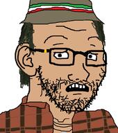 bucket_hat glasses grand_theft_auto green_hair necklace ron_(grand_theft_auto) stubble subvariant:soyak_(concerned) tan_skin worried // 1221x1381 // 560.3KB