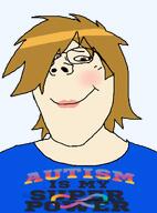 ashbie aspie autism blush brown_eyes brown_hair clothes female glasses hair smile subvariant:terryjak variant:gapejak // 870x1174 // 196.2KB