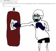 2soyjaks angry arm blazemaster0563 boxing boxing_glove crying distorted fat glasses hand leg photo punch reddit shirtless shorts skinny_arms skinny_legs skinnyfat soyjak stubble text thick_eyebrows variant:a24_slowburn_soyjak variant:cryboy_soyjak // 861x795 // 40.9KB