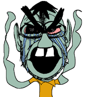 angry blue_skin clothes collared_shirt crying glasses hair hand hands_up meta:namefags open_mouth red_eyes seething squid squidward stubble subvariant:nogoblin teeth trevor(user) variant:nojak // 562x631 // 39.8KB