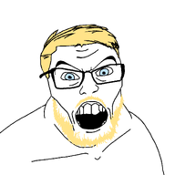 a10_eyes beard blond blue_eyes buff hair mustache open_mouth series:aryan_soyjaks subvariant:feralaryan teeth template trend:aryan variant:feraljak white_skin // 1177x1177 // 31.2KB