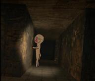 alley arm brown_skin dark full_body glasses hand leg poop scared scary scp-173 scp_-_containment_breach scp_foundation shocked soyjak stubble subvariant:soyak_(concerned) variant:soyak // 1122x960 // 1.0MB