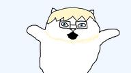 animal aryan blue_eyes cat catjak catjak_will_always_be_a_gemerald gaping_mouth glasses ias jak stubble variant:catjak yellow_hair // 960x533 // 10.6KB