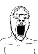 glasses horrified scared screaming teeth variant:unknown // 1000x1414 // 28.0KB