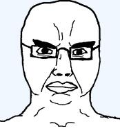 bald front_facing glasses subvariant:chudjak_front template transparent transparent_background variant:chudjak // 466x513 // 8.1KB