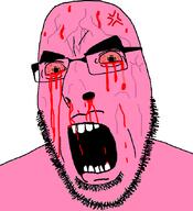 angry blood glasses pink_skin rage red_eyes seething stubble variant:cobson // 775x849 // 60.7KB