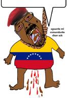 blood bold brown_skin chavez chavista flag:venezuela glasses hanging open_mouth speech_bubble stubble tongue veneco venezolano venezuela venezuelan // 622x906 // 330.2KB