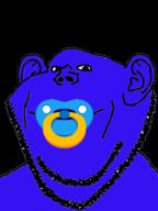 blue_skin ear glasses pacifier smile soyjak stubble variant:impish_soyak_ears // 574x768 // 105.2KB