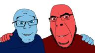 blue blue_eyes blue_skin frooty glasses happy meta:old_shit no_more_brother_wars red red_eyes red_skin red_vs_blue smile stubble variant:cobson variant:feraljak // 2672x1500 // 74.4KB