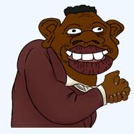afro big_lips big_nose brown_skin ear hair happy_merchant meta:not_oc nas:merchant nas:tyrone negro negroid nigger sheeeit teeth transparent_background tyrone // 512x512 // 181.0KB