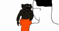 2soyjaks animated back bbc black_skin closed_mouth ear fat frown glasses hair jumpsuit nipple open_mouth orange_is_the_new_black prisoner rape smile soyjak stubble subvariant:chudjak_front variant:chudjak variant:impish_soyak_ears video worried // 1280x688, 7.4s // 379.1KB