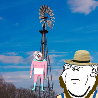 2soyjaks amish arm beard closed_eyes closed_mouth clothes dead ear full_body hand hanging hat irl_background its_over leg mustache neovagina pennsylvania rope sad soyjak straw_hat suicide text tranny variant:bernd variant:impish_soyak_ears windmill // 1428x1576 // 2.3MB