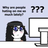 clothes computer confused female hair hate monitor question_mark variant:soytan // 400x400 // 51.5KB