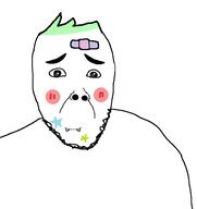 bait bald closed_mouth cobson_killer eyebrows gemmy nose not_coal retroslop smile soyjak stubble useful_bait variant:tubeson white_background white_skin zillyjak // 503x533 // 23.3KB