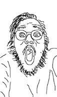 arm glasses hair lips looking_at_you open_mouth soyjak stubble variant:unknown // 525x882 // 16.9KB