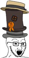 badge boater bowler clothes glasses hat open_mouth soyjak stubble team_fortress_2 top_hat variant:soyak video_game // 569x1123 // 215.8KB