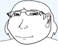 ear eyelashes eyelids female glasses long_hair relaxing series:foidjaks small_eyes smile soyjak subvariant:female_massjak subvariant:massjak template variant:gapejak // 600x482 // 9.1KB