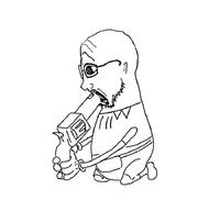ear glasses grey_eyes gun looking_to_the_left nose shocked side_profile side_view stubble subvariant:doctos subvariant:doctos_side suicide tongue uncle_grandpa variant:soyak // 712x720 // 86.6KB