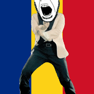 angry animated country dance flag flag:romania full_body gangnam_style glasses irl open_mouth romania soyjak stubble variant:cobson // 300x460 // 504.6KB