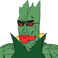 green_skin horn plant pokemon red_eyes red_lips sceptile squinting subvariant:perceptive_chud variant:chudjak // 799x799 // 199.2KB