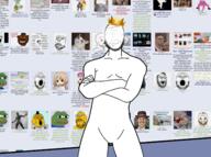 4chan arm catalog crossed_arms crown dog full_body glasses glowing_eyes glowing_glasses hand janny king leg multiple_soyjaks qa_(4chan) redraw screenshot smile smug soyjak stubble tag variant:soyak // 2500x1858 // 3.5MB