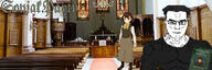 alter book christian_cross christian_identity christianity church glasses icon icons luther-chan martin_luther meta:banner meta:tagme mouth_closed painting protestant protestant_church protestantism subvariant:muscular_chud variant:chudjak white_skin woman // 600x200 // 56.7KB