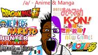 4chan a_(4chan) anime anti_anime attack_on_titan black_skin clothes country dragon_ball dragon_ball_super flag flag:mexico glasses hair hunter_x_hunter k_on kono_subarashii_sekai_ni_syukufuku_woi loli madoka_magica moe naruto_(series) new_game one_piece open_mouth purple_hair soyjak stubble tattoo text to_love tranny two_sides variant:markiplier_soyjak // 1741x992 // 776.5KB