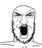 mustache open_mouth punisher_face smile soyjak stubble variant:a24_slowburn_soyjak // 454x520 // 23.5KB