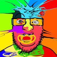 baby colorful deformed distorted glasses pacifier slopjak soyjak stubble variant:deydeyjak // 1280x1280 // 661.1KB