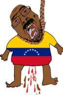 blod brown_hair brown_skin chavez chavista countrywar flag:venezuela glasses open_mouth suicide tongue unibrow veneco venezolano venezuela venezuelan // 890x1323 // 615.5KB