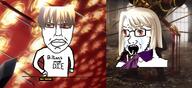 2soyjaks angry anime arm button crying cyrillic_text fate_stay_night gilgamesh glasses hair hand illya illyasviel_von_einzbern millions_must_die open_mouth red_eyes russia soyjak stubble subvariant:chudjak_front text variant:chudjak variant:soyak video_game visual_novel yellow_hair // 2554x1173 // 754.5KB
