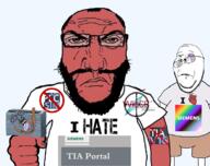 3soyjaks angry anhero arm balding beard black_eyes blood bloodshot_eyes broken_glasses clothes crying glasses hand i_hate i_love nosebleed open_mouth red_skin rope siemens soyjak stubble subvariant:science_lover subvariant:wholesome_soyjak suicide text tia tongue variant:bernd variant:gapejak variant:markiplier_soyjak // 1126x889 // 632.4KB