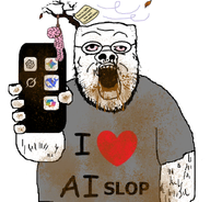 ai_slop artificial_intelligence brain chatgpt clothes copilot deepseek gemini glasses grok hanging hatred_of_ai i_love meta:ai_generated no_brain not_ai note open_ai open_mouth poop showing_phone sora stubble stupid technology text tree tshirt variant:a24_slowburn_soyjak white_background // 1500x1435 // 1.9MB