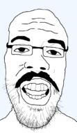 glasses mustache open_mouth soyjak stubble variant:unknown // 601x1036 // 25.2KB