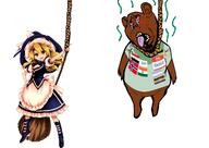 Warrior-Z(user) broom brown_skin kirisame_marisa lynching rope variant:impish_soyak_ears // 2000x1414 // 1.2MB