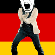 angry animated country dance flag flag:germany full_body gangnam_style germany glasses irl open_mouth soyjak stubble variant:cobson // 300x460 // 501.3KB