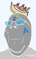 admin admin_6 arch_linux banana_split_ice_cream glasses quote subvariant:wholesome_soyjak transparent_background variant:gapejak // 346x556 // 53.1KB
