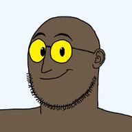 bald closed_mouth cool ear gem glasses happy nose smile stubble variant:weirdpenis // 900x900 // 16.7KB